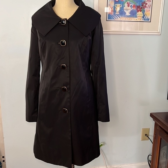 Vertigo Paris Cotton Poly Blend Dress Coat size Large - Picture 9 of 9